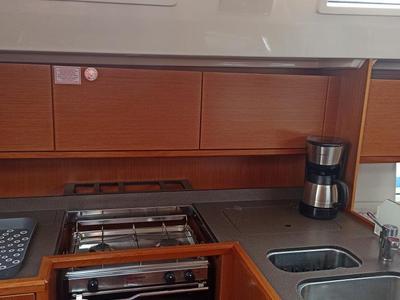 Galley of Nutmeg, a Bavaria C45 sailboat at Municipal Unit of Lefkada, Greece