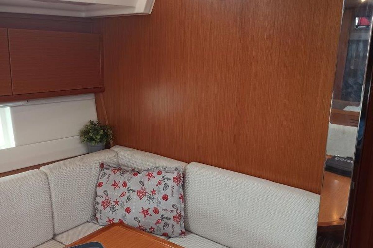 Salon of Nutmeg, a Bavaria C45 sailboat at Municipal Unit of Lefkada, Greece