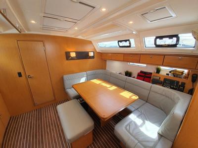 Salon of Kingsman, a Bavaria Cruiser 46 sailboat at Mai Khao, Thailand