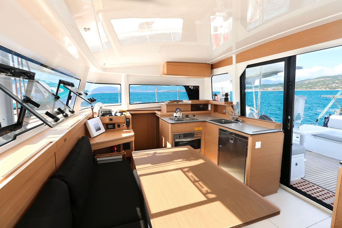 Galley of ADOC, a Excess 11 catamaran at Ajaccio, France