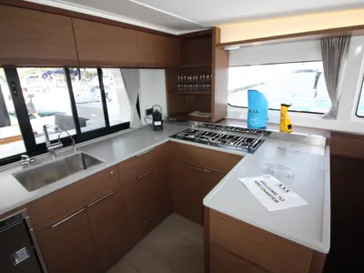 Galley of Westerlund, a Lagoon 46 catamaran at Grand Anse, Grenada