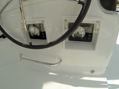 Cockpit of Bob Cat, a Lagoon 39 catamaran at Grad Šibenik, Croatia