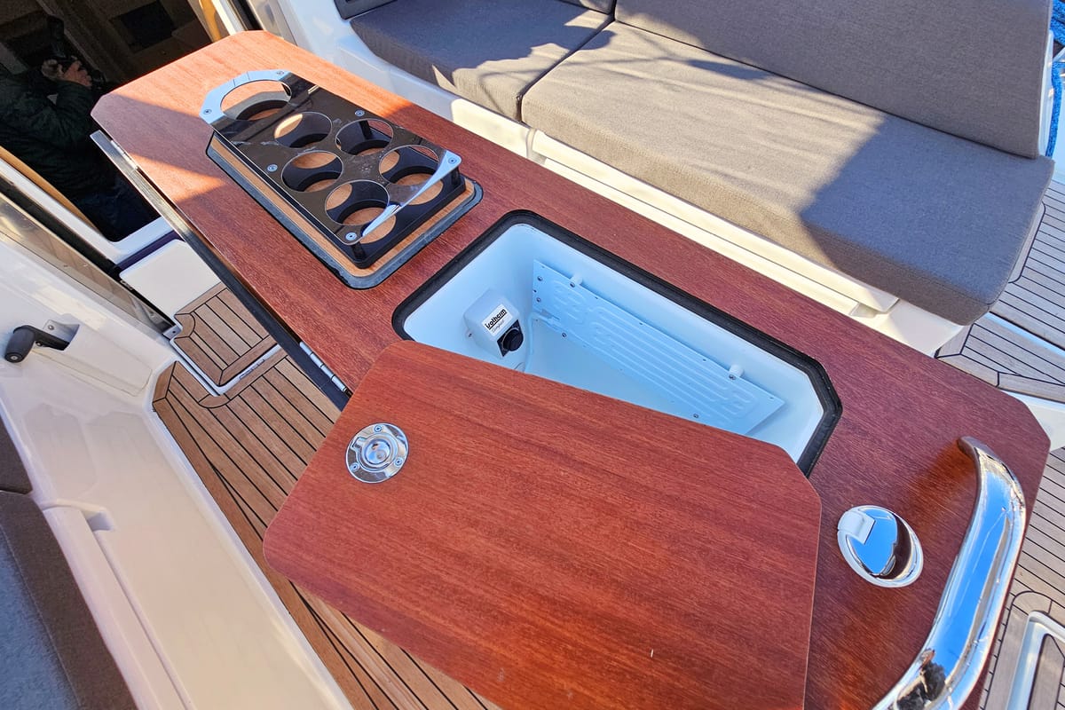 Deck of Furioso, a Dufour 44 sailboat at Grad Kaštela, Croatia