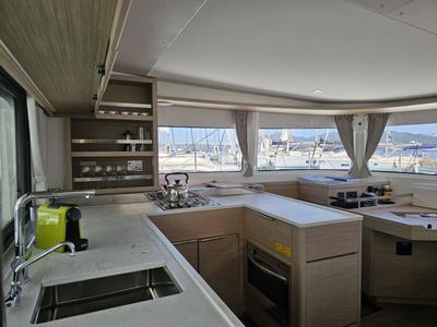 Galley of Kayian, a Lagoon 46 catamaran at Municipal Unit of Ellomenos, Greece