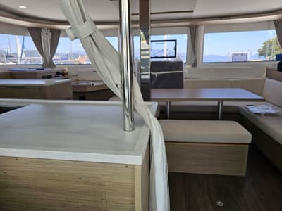 Salon of Kayian, a Lagoon 46 catamaran at Municipal Unit of Ellomenos, Greece
