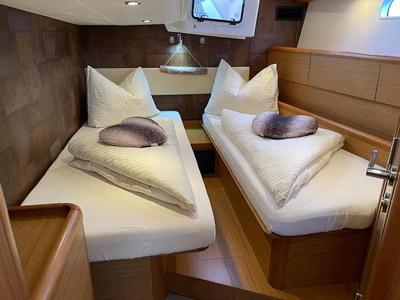 Cabin on CHAMPAGNE, a Jeanneau 57 sailboat at Grad Šibenik, Croatia