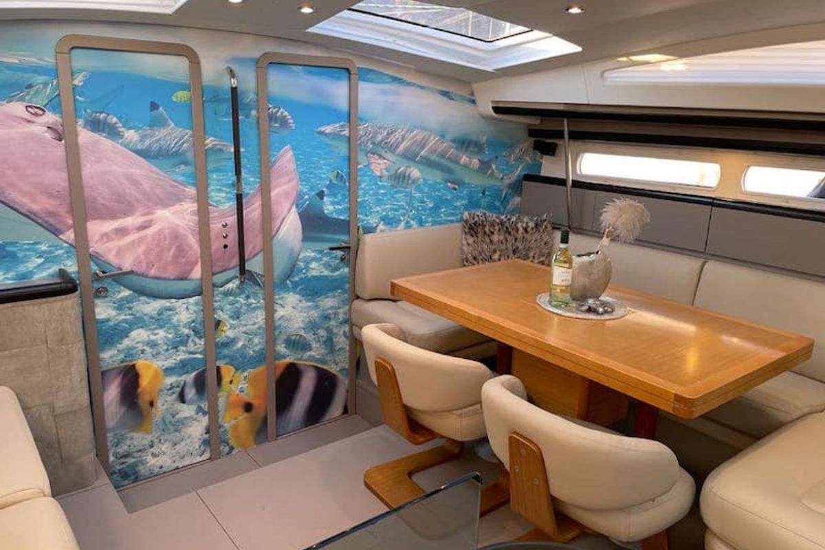 Salon of CHAMPAGNE, a Jeanneau 57 sailboat at Grad Šibenik, Croatia