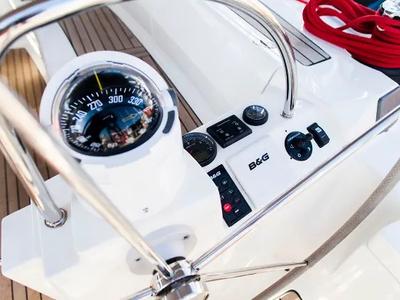 Cockpit of Team Adventure, a Delphia Yachts Delphia 47 sailboat at Općina Rogoznica, Croatia