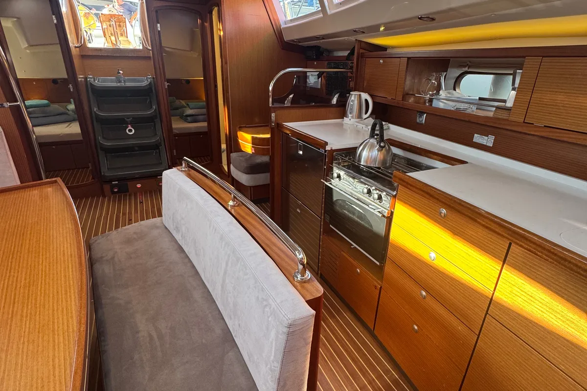 Galley of Team Adventure, a Delphia Yachts Delphia 47 sailboat at Općina Rogoznica, Croatia