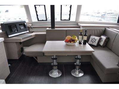 Salon of Nancy, a Fountaine Pajot Astréa 42 catamaran at Marina Delta Kallithea, Greece