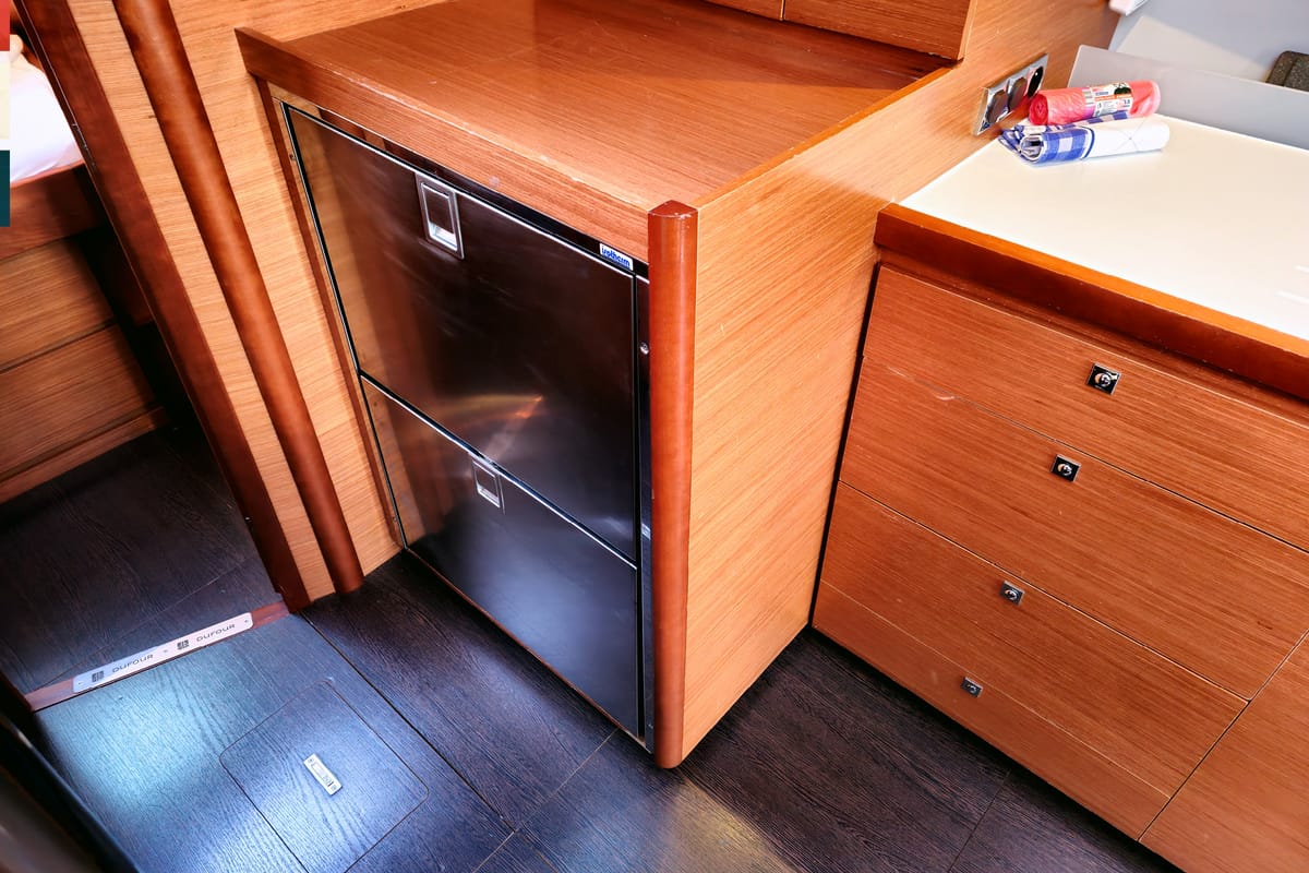 Galley of Lento, a Dufour 430 GL sailboat at Grad Kaštela, Croatia