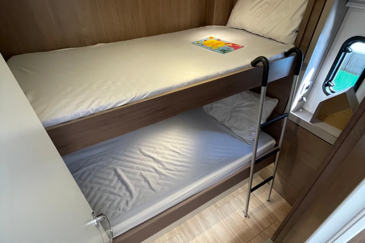 Cabin on Grand Azure, a Bali 4.6 catamaran at Pirovac, Croatia