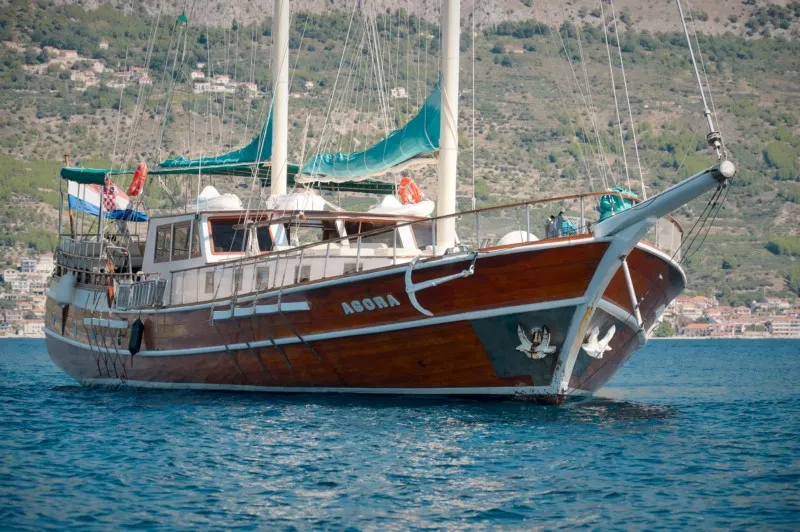 Exterior view of AGORA, a Custom Made Agora yacht at Jesenice, Croatia