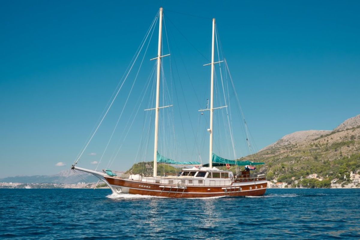 Exterior view of AGORA, a Custom Made Agora yacht at Jesenice, Croatia