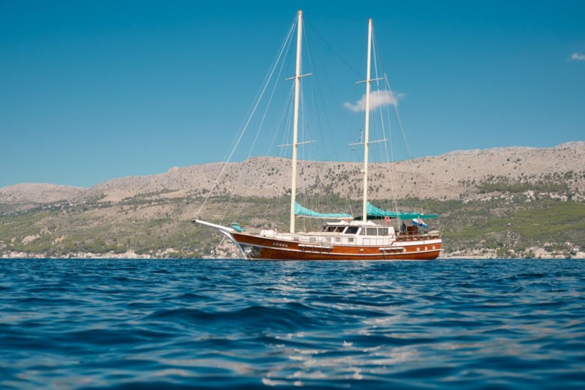 Exterior view of AGORA, a Custom Made Agora yacht at Jesenice, Croatia