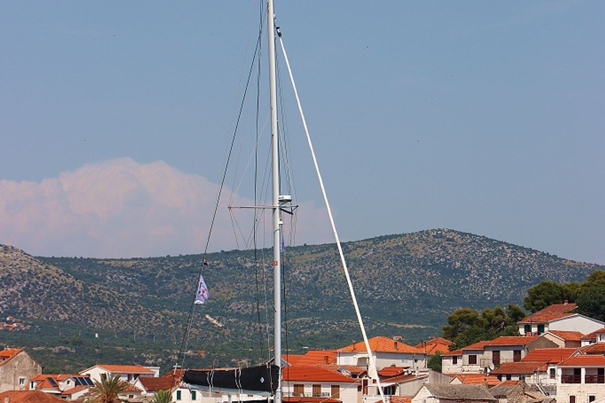 Exterior view of Futuna Lima, a Lagoon 42 catamaran at Općina Rogoznica, Croatia