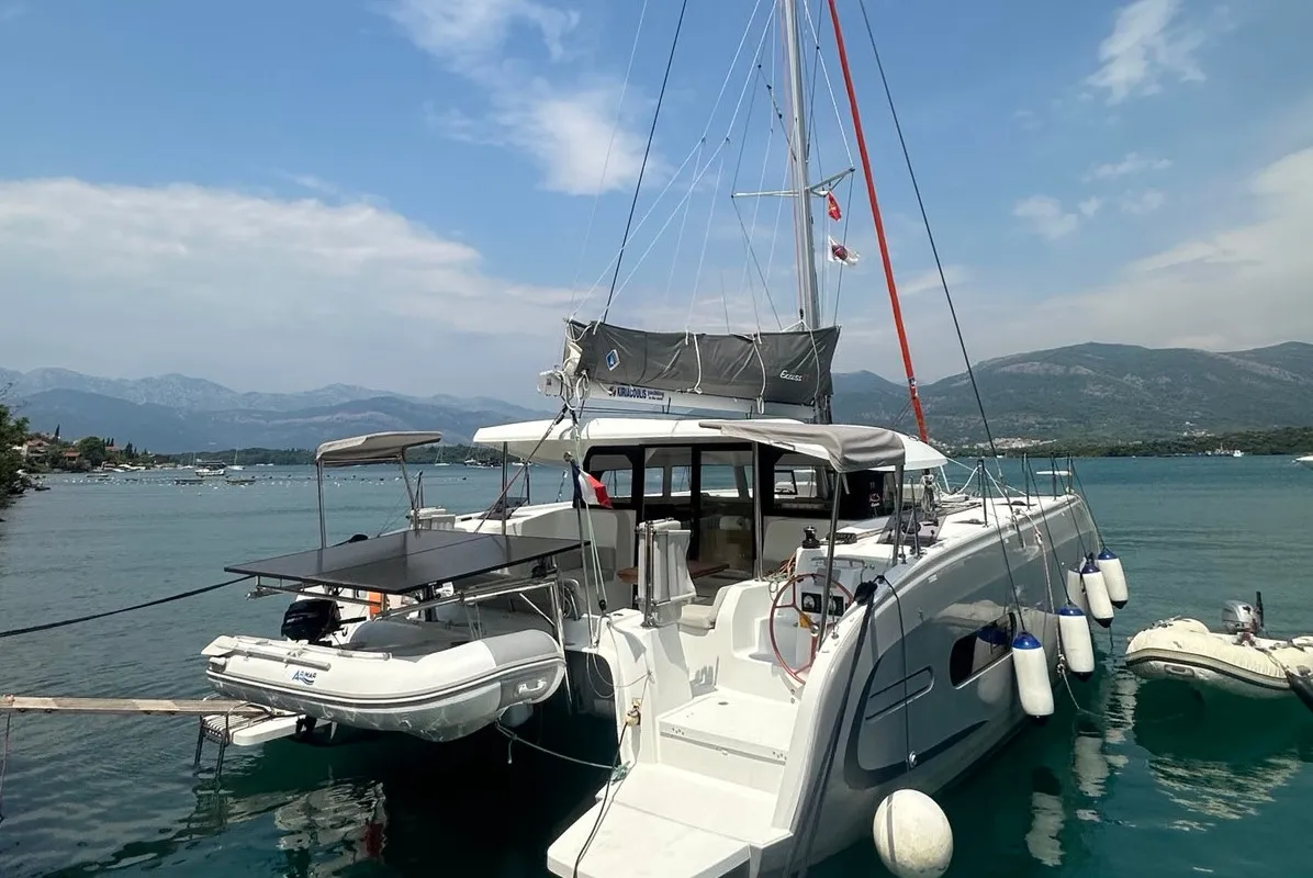 YELLOW BIRD V, a Excess Excess 11 catamaran at Đuraševići, Montenegro