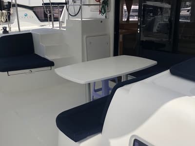 Cockpit of PUMA III, a Lagoon 42 catamaran at Alameda, United States