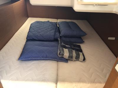 Cabin on Kos 440.3, a Jeanneau Sun Odyssey 440 sailboat at Municipal Unit of Lefkada, Greece