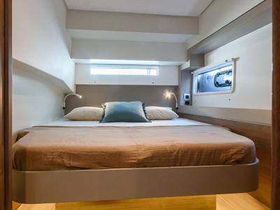 Cabin on Orsa 5, a Bali 4.2 catamaran at Cannigione, Italy