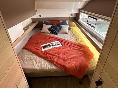 Cabin on YaMas, a Aventura Catamarans Aventura 37 catamaran at Municipal Unit of Lefkada, Greece