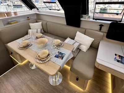 Salon of YaMas, a Aventura Catamarans Aventura 37 catamaran at Municipal Unit of Lefkada, Greece