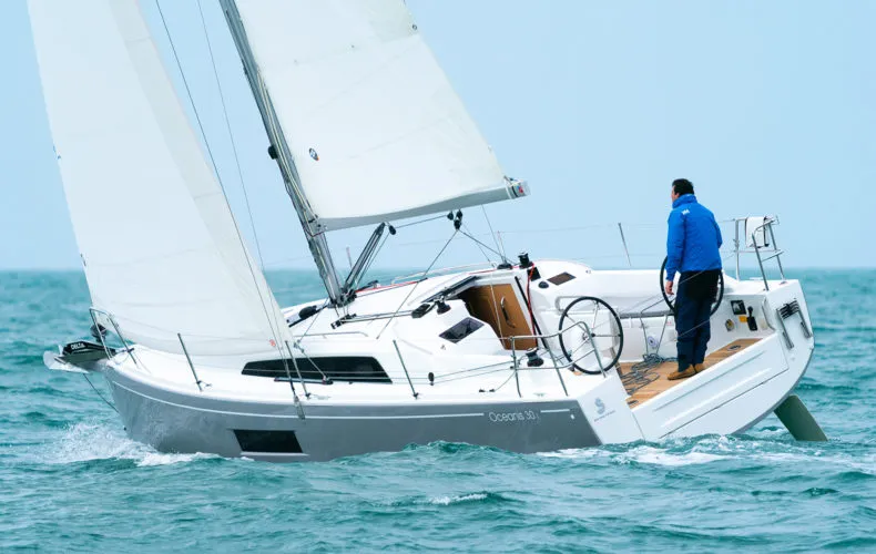 Exterior view of Lima, a Beneteau Oceanis 30.1 sailboat at Marmaris, Turkey