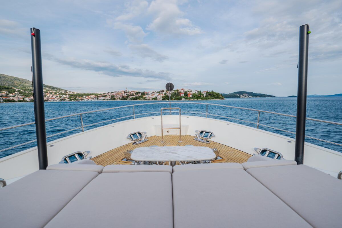 Deck of Dream, a Cyrus Yachts Cyrus 34 yacht at Grad Šibenik, Croatia