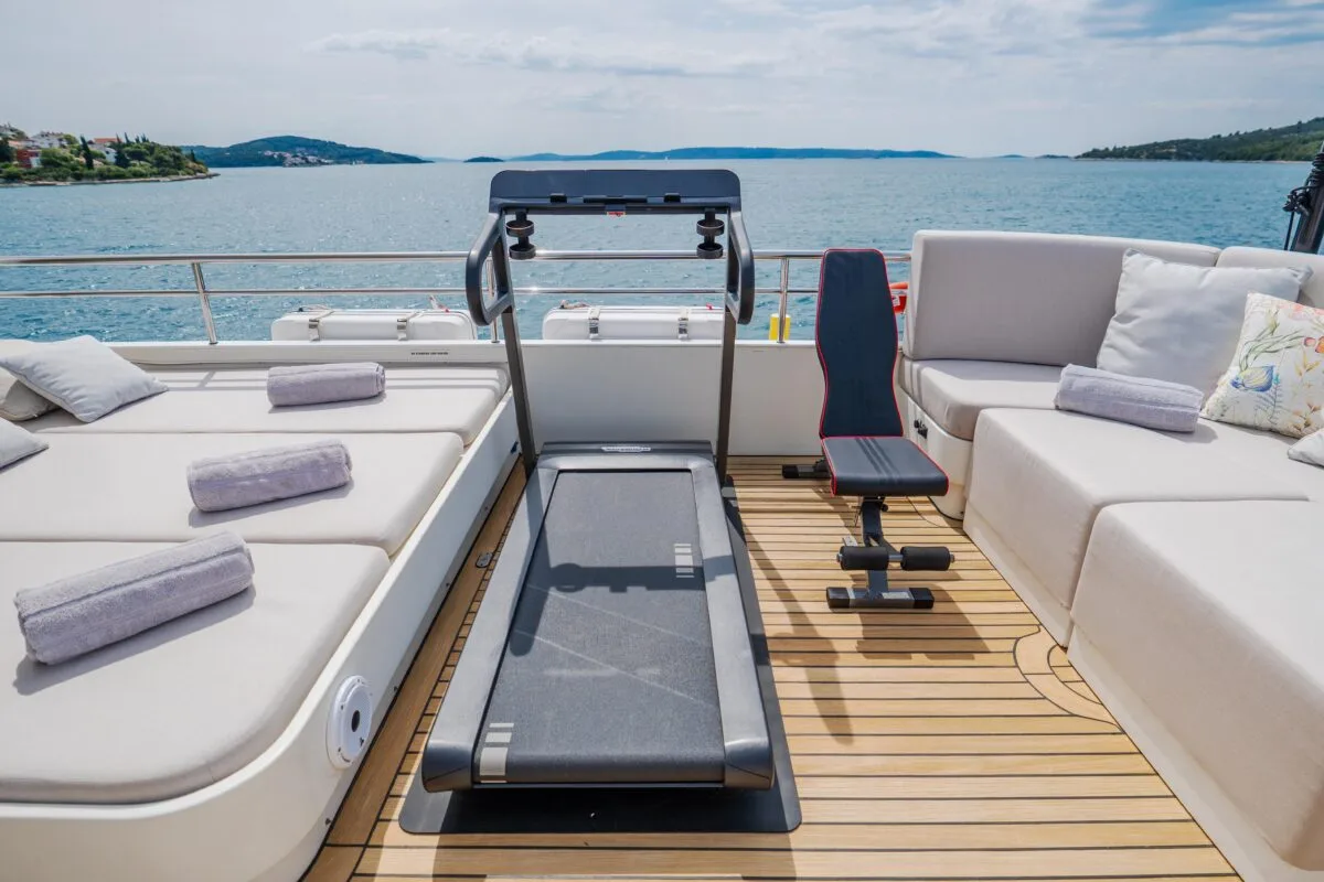 Deck of Dream, a Cyrus Yachts Cyrus 34 yacht at Grad Šibenik, Croatia