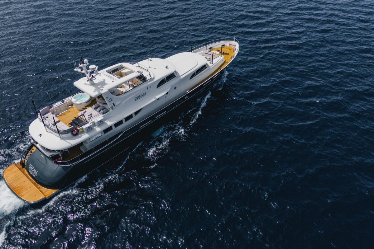 Exterior view of Dream, a Cyrus Yachts Cyrus 34 yacht at Grad Šibenik, Croatia