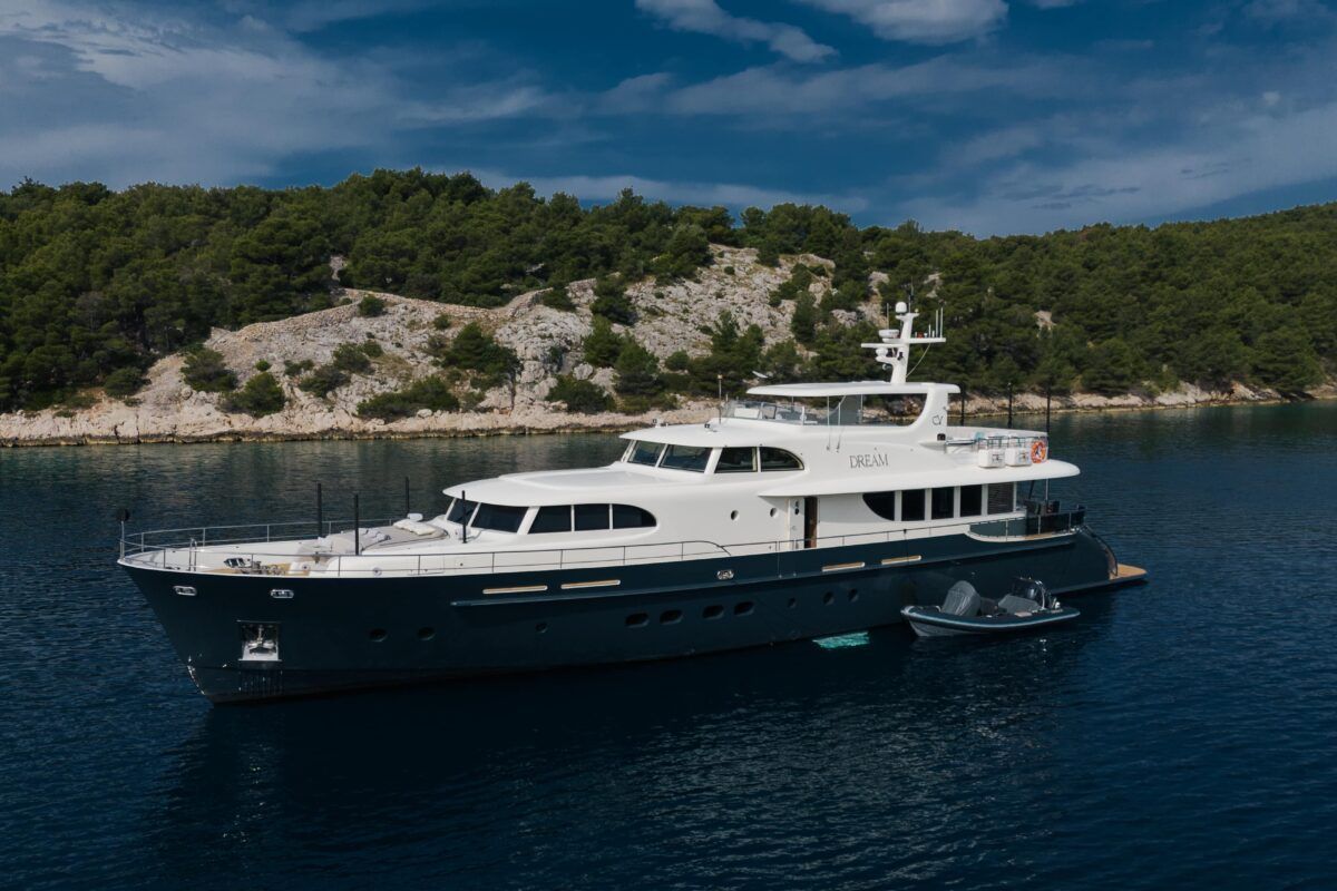 Exterior view of Dream, a Cyrus Yachts Cyrus 34 yacht at Grad Šibenik, Croatia