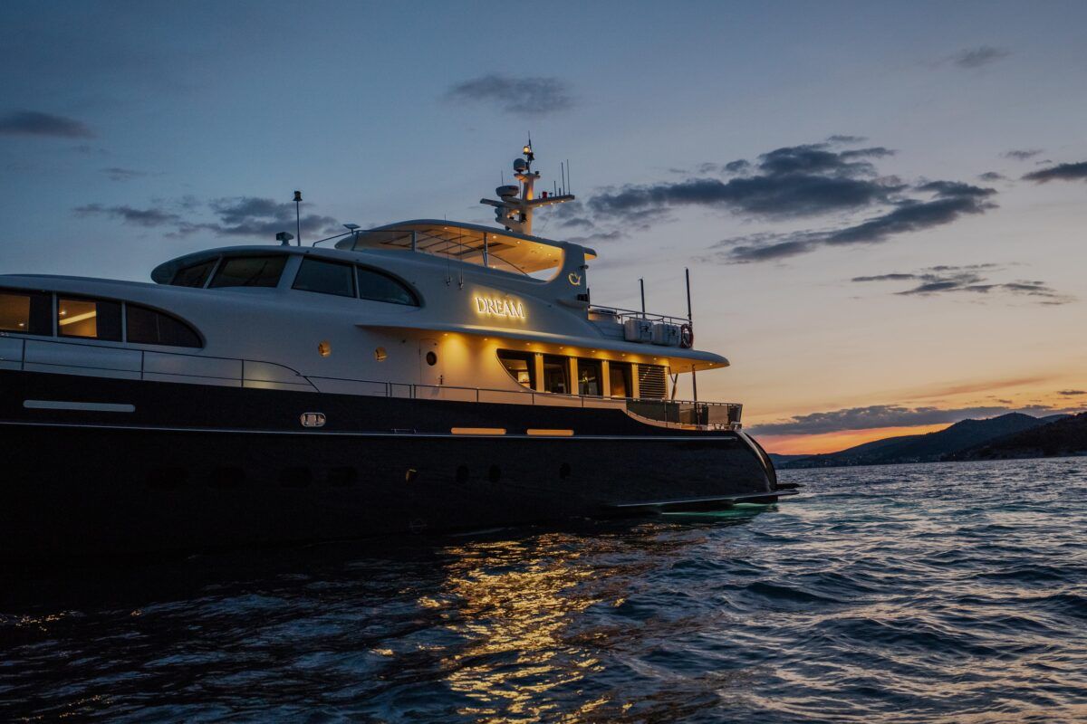 Exterior view of Dream, a Cyrus Yachts Cyrus 34 yacht at Grad Šibenik, Croatia