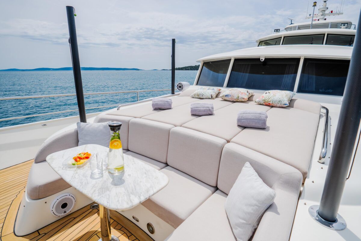 Deck of Dream, a Cyrus Yachts Cyrus 34 yacht at Grad Šibenik, Croatia