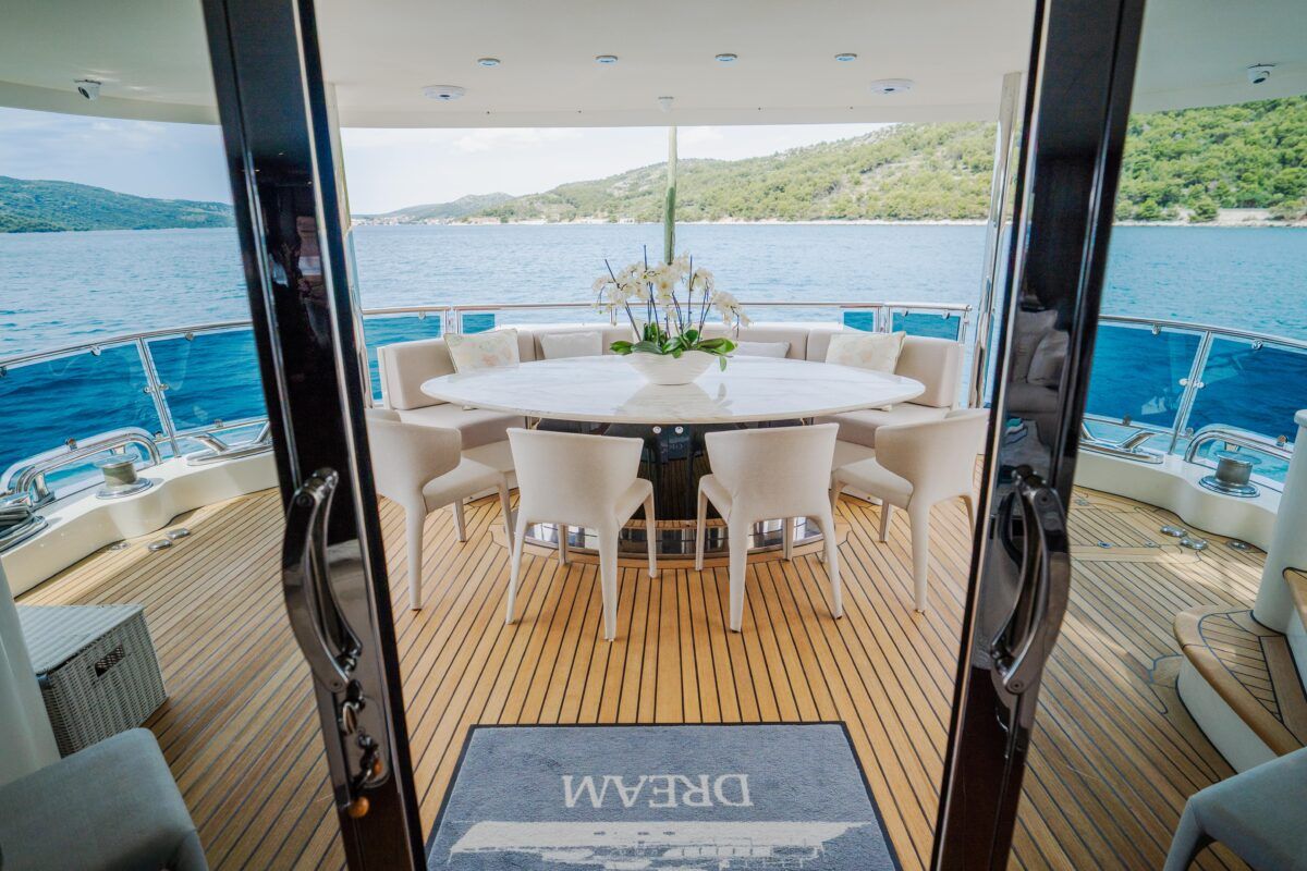 Deck of Dream, a Cyrus Yachts Cyrus 34 yacht at Grad Šibenik, Croatia