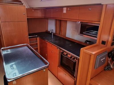 Galley of Vega, a Bavaria 55 Cruiser sailboat at Kos, Greece