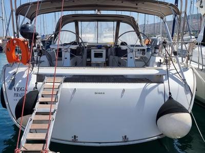 Cockpit of Vega, a Bavaria 55 Cruiser sailboat at Kos, Greece