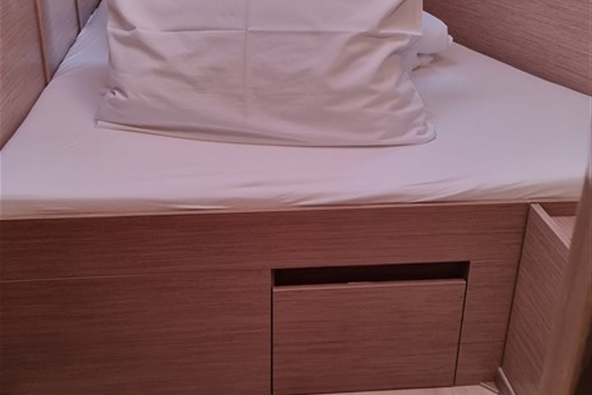 Cabin on Hugo, a Hanse Yachts Hanse 508 sailboat at Grad Pula, Croatia