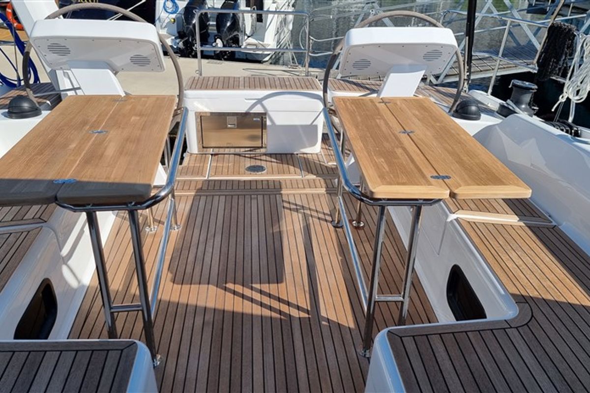 Deck of Hugo, a Hanse Yachts Hanse 508 sailboat at Grad Pula, Croatia