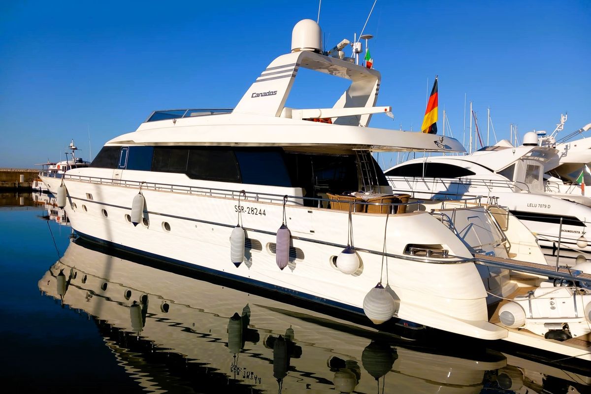 Exterior view of CANADOS 86 Fly, a Canados 86 motorboat at Salerno, Italy