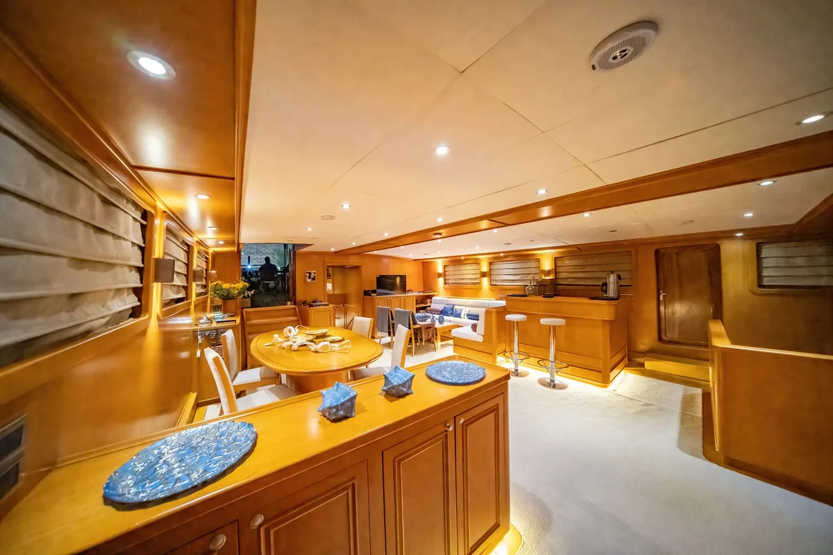 Salon of Babylon, a Custom Made Babylon yacht at Bodrum, Turkey