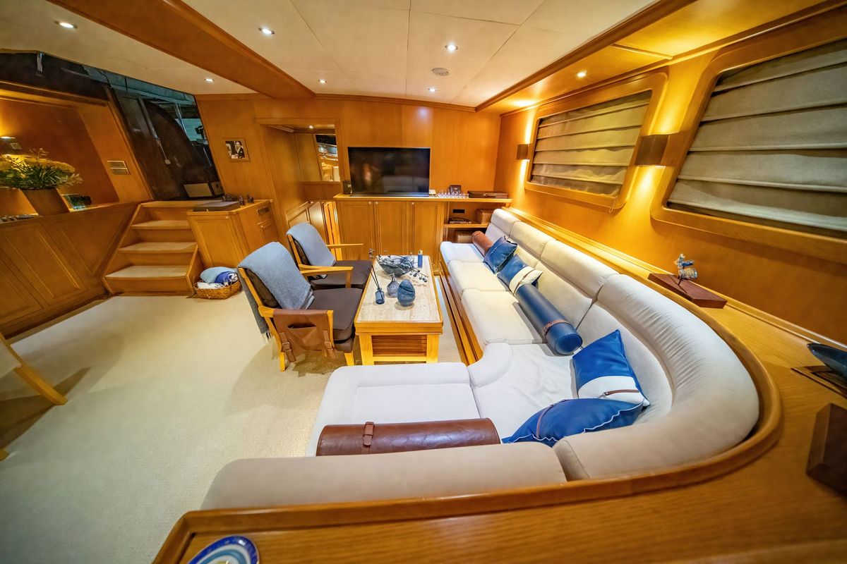 Salon of Babylon, a Custom Made Babylon yacht at Bodrum, Turkey