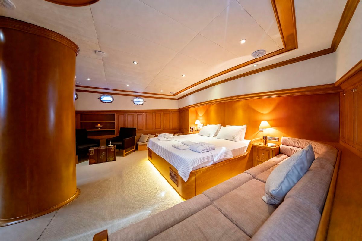 Cabin on Babylon, a Custom Made Babylon yacht at Bodrum, Turkey