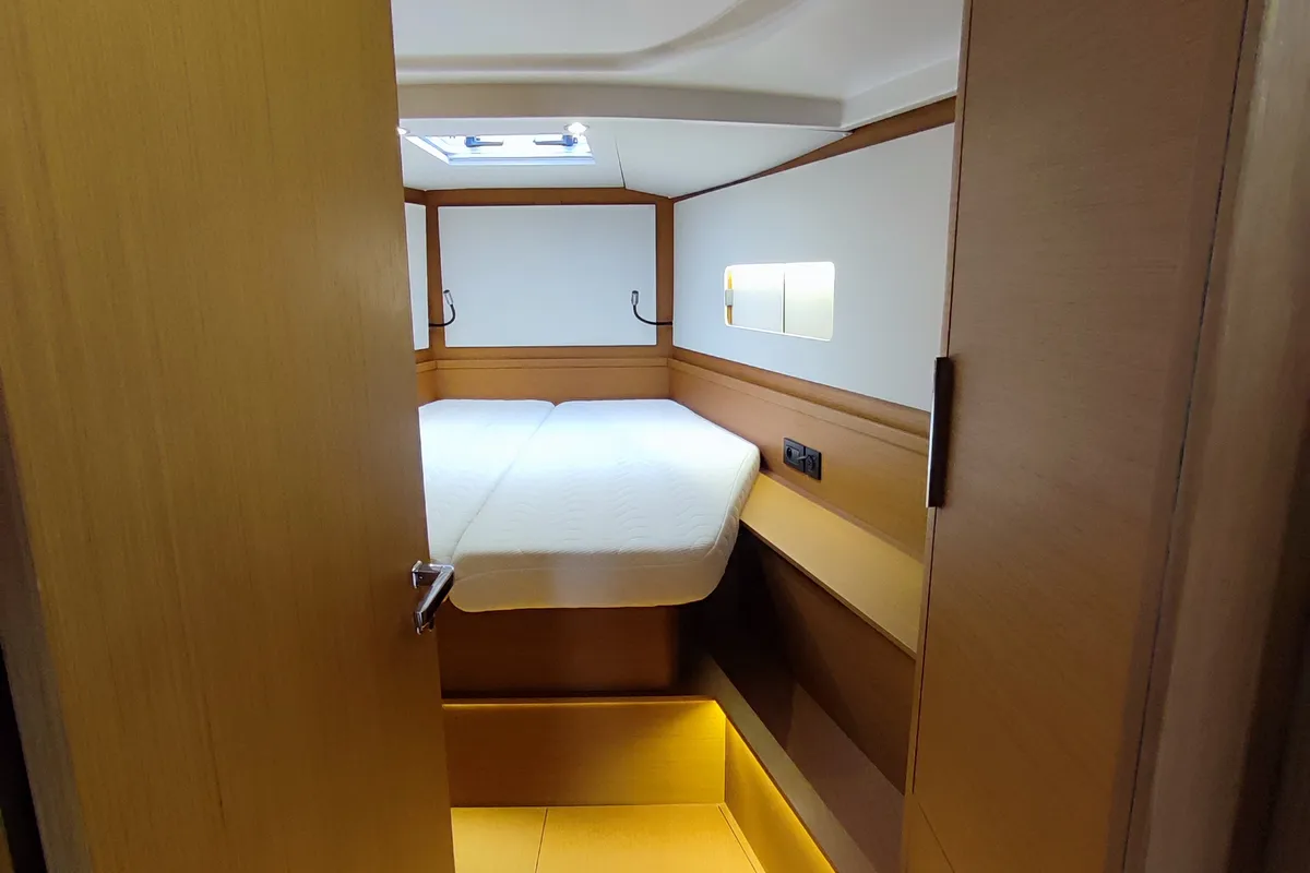 Cabin on Idefix, a Beneteau First 44 sailboat at Lavreotiki Municipal Unit, Greece