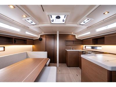 Salon of Pure Chaos, a Beneteau Oceanis 40.1 sailboat at Municipal Unit of Nea Peramos, Greece