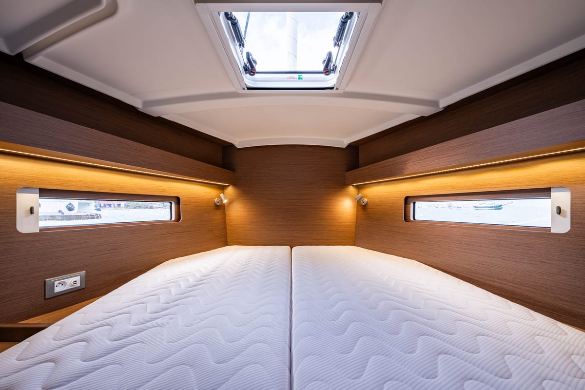 Cabin on Pure Chaos, a Beneteau Oceanis 40.1 sailboat at Municipal Unit of Nea Peramos, Greece