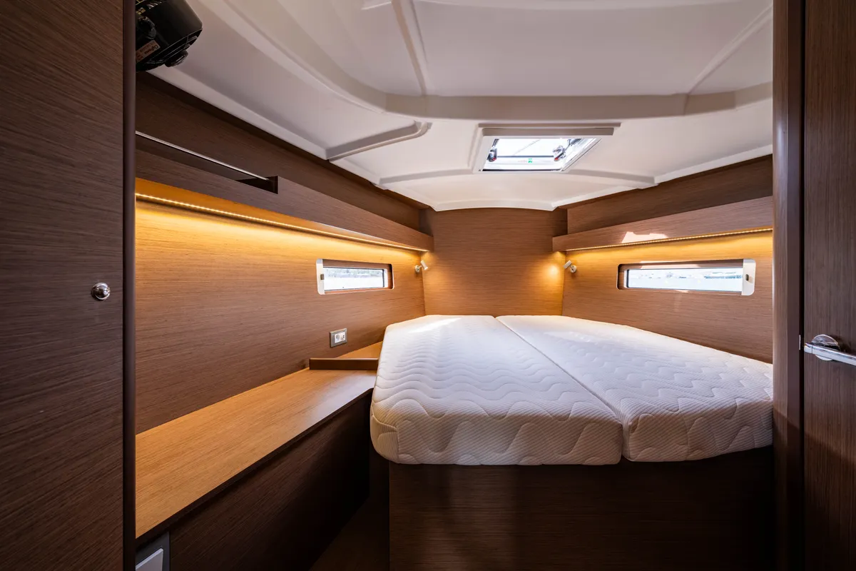 Cabin on Pure Chaos, a Beneteau Oceanis 40.1 sailboat at Municipal Unit of Nea Peramos, Greece