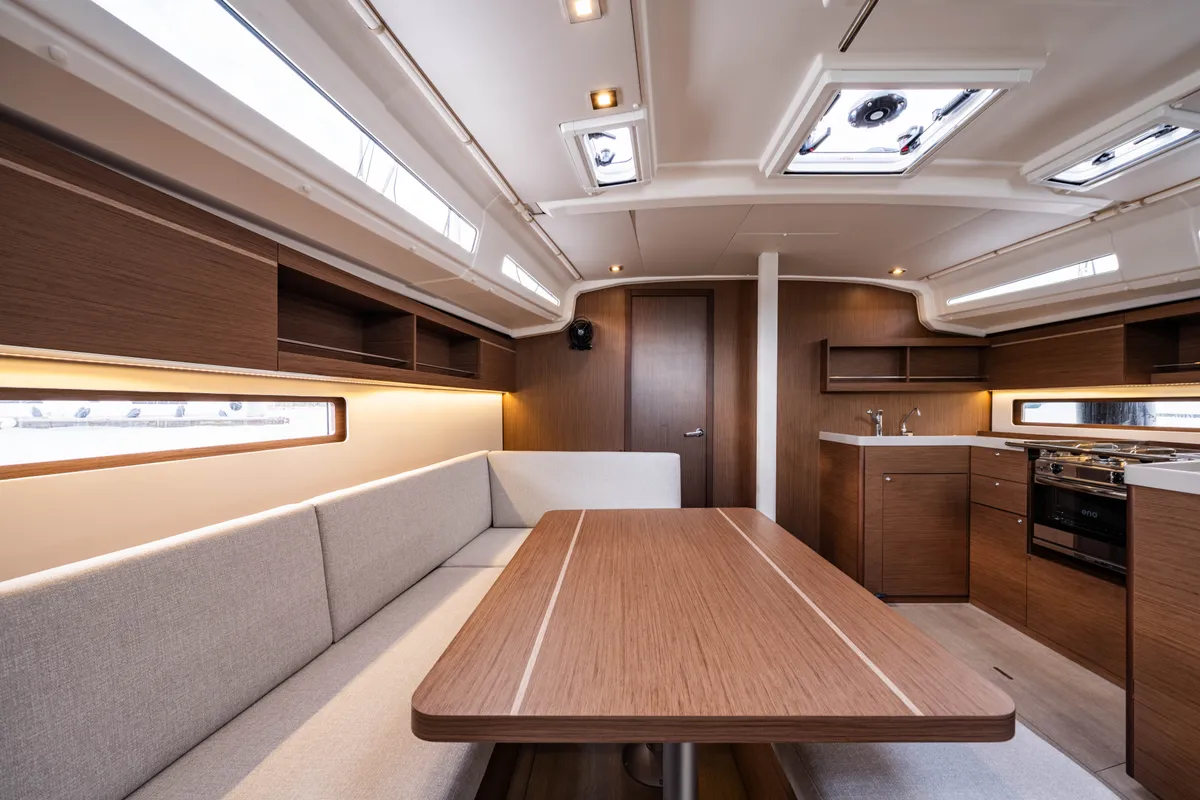 Salon of Pure Chaos, a Beneteau Oceanis 40.1 sailboat at Municipal Unit of Nea Peramos, Greece