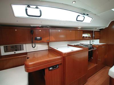 Galley of Toscana, a Beneteau Oceanis 40 sailboat at Salamina Municipal Unit, Greece