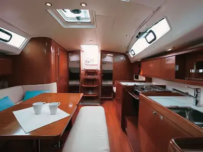 Salon of Toscana, a Beneteau Oceanis 40 sailboat at Salamina Municipal Unit, Greece