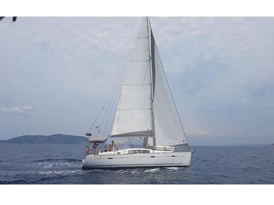 Exterior view of Toscana, a Beneteau Oceanis 40 sailboat at Salamina Municipal Unit, Greece